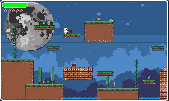 Capture d'écran d'un jeu 2D développé avec Pygame en Python